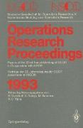 Operations Research Proceedings 1993