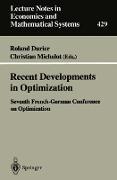 Recent Developments in Optimization