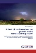 Effect of tax incentives on growth in the manufacturing sector
