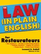 The Law in Plain English for Restaurants and Others in the Food Industry