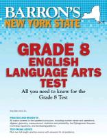 Barron's New York State Grade 8 English Language Arts Test