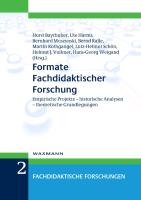 Formate Fachdidaktischer Forschung