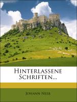 Hinterlassene Schriften von Dr. Johannes Reeb