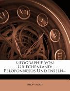 Geographie von Griechenland: zweiter Band, erste Abtheilng