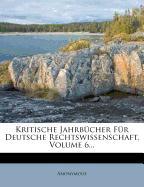 Kritische Jahrbücher für deutsche Rechtswissenschaft
