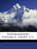 Sophronizon, sechster Jahrgang, erstes Heft