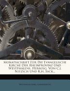 Monatsschrift für die evangelische Kirche der Rheinprovinz und Westphalens