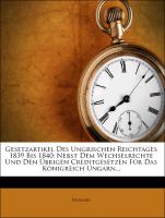 Gesetzartikel des Ungrischen Reichtages 1839-1840