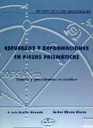 Esfuerzos y deformaciones en piezas prismáticas : teoría y problemas resueltos