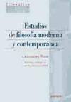 Estudios de filosofía moderna y contemporánea