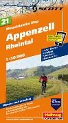 Appenzell-Rheintal Nr. 21 Mountainbike-Karte 1:50 000