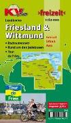 Friesland & Wittmund Kreiskarte, KVplan, Radkarte/Freizeitkarte/Routenkarte zur Tour-de-Fries, 1:60.00