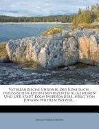 Vaterländische Chronik der Königlich-preussischen-Rhein-provinzen im Allgemeinen und der Stadt Köln Insbesondere, erstes Heft