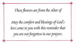 6802 Altar Flower Card, Pack of 100