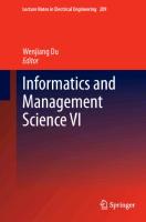 Informatics and Management Science VI