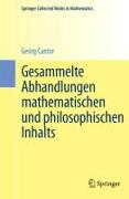 Gesammelte Abhandlungen mathematischen und philosophischen Inhalts