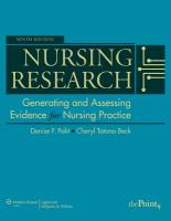 Nursing Research: Generating and Assessing Evidence for Nursing Practice, VST Package
