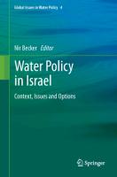 Water Policy in Israel