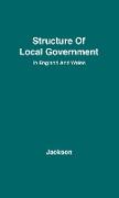 The Structure of Local Government in England and Wales