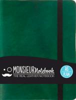 Monsieur Notebook Green Leather Plain Small