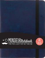 Monsieur Notebook Navy Leather Ruled Small