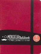 Monsieur Notebook Leather Journal - Pink Ruled Small A6
