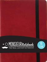 Monsieur Notebook Leather Journal - Red Plain Small A6