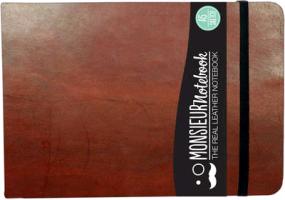 Monsieur Notebook Leather Journal - Landscape Brown Sketch Medium