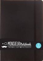 Monsieur Notebook Black Leather Plain Medium