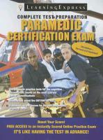 Paramedic Certification Exam