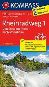 KOMPASS Fahrrad-Tourenkarte Rheinradweg 1, von Stein am Rhein nach Mannheim 1:50.000