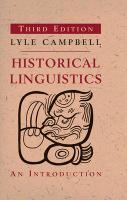 Historical Linguistics: An Introduction