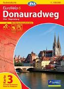 Radreisekarte BVA Eurovelo 6 - Donauradweg Karte 3 Ulm - Regensburg mit Übernachtungsbetrieben, reiß- und wetterfest, GPS-Tracks Download