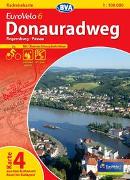 Radreisekarte BVA Eurovelo 6 - Donauradweg Karte 4 Regensburg - Passau mit Übernachtungsbetrieben, reiß- und wetterfest, GPS-Tracks Download