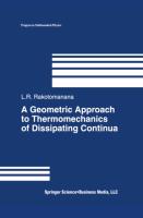 A Geometric Approach to Thermomechanics of Dissipating Continua