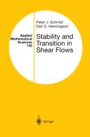 Stability and Transition in Shear Flows