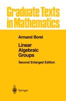 Linear Algebraic Groups