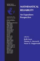 Mathematical Reliability: An Expository Perspective