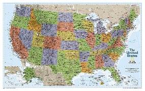 National Geographic United States Wall Map - Explorer - Laminated (32 X 20.25 In)