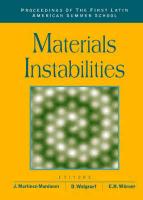 Materials Instabilities - Proceedings of the First Latin American Summer School