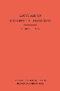 Lectures on Differential Equations. (AM-14), Volume 14