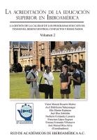 La Acreditacion de La Educacion Superior En Iberoamerica