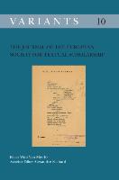 The Journal of the European Society for Textual Scholarship