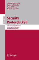 Security Protocols XVII