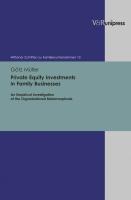 Private Equity Investments in Family Businesses