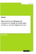 Die konstitutiven Elemente der europäischen Ekloge in Martin Opitz 'Schäfferey von der Nimfen Hercinie'