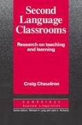 Second Language Classrooms: Research on Teaching and Learning