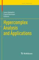 Hypercomplex Analysis and Applications