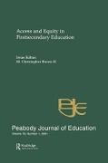 Access and Equity in Postsecondary Education