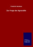 Zur Frage der Agrarzölle